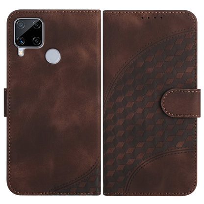 Elephant Head Embossed Phone Leather Case with Lanyard, For Realme C15/C12/Narzo 20/7i Global, For Realme 7 4G/Narzo 20 Pro, For Realme 7 Pro