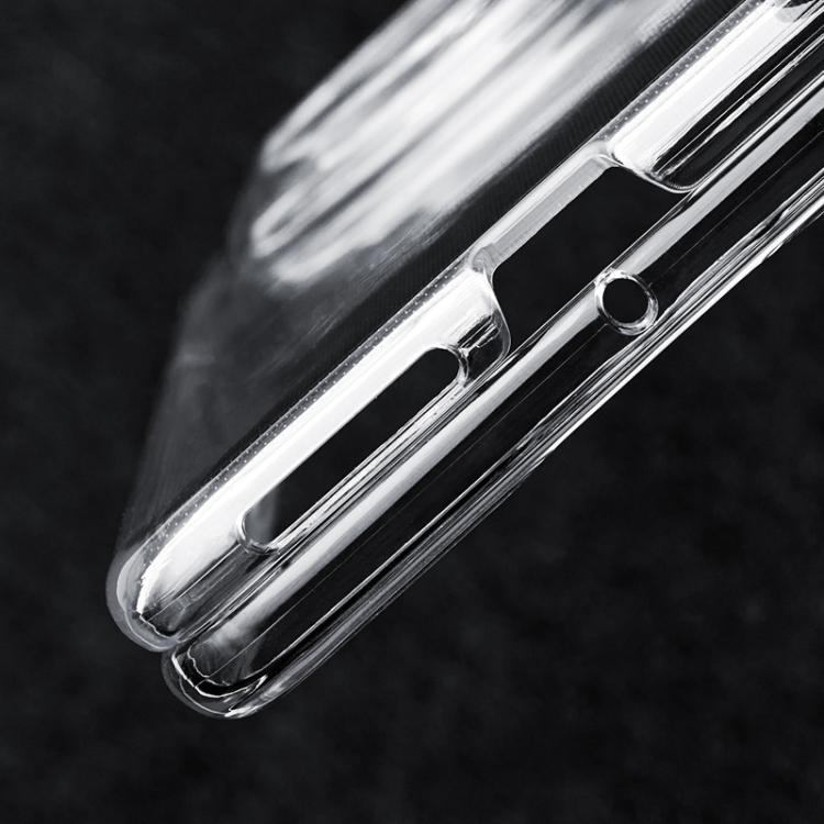 Clear shockproof phone case side showing port and button cutouts