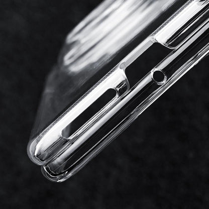 Clear shockproof phone case side showing port and button cutouts
