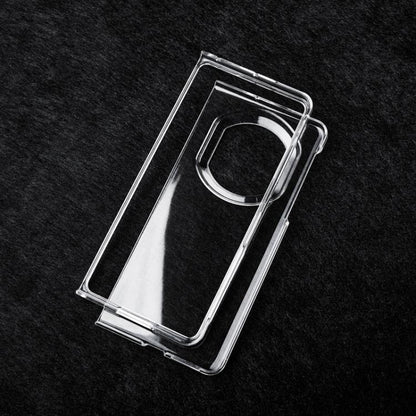 Clear shockproof phone case with circular camera cutout and edge bumper