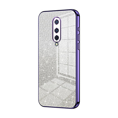 Gradient Glitter Powder Electroplated Phone Case, For OnePlus 8