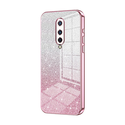 Gradient Glitter Powder Electroplated Phone Case, For OnePlus 8