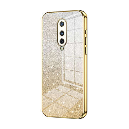 Gradient Glitter Powder Electroplated Phone Case, For OnePlus 8