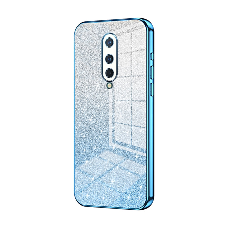 Gradient Glitter Powder Electroplated Phone Case, For OnePlus 8