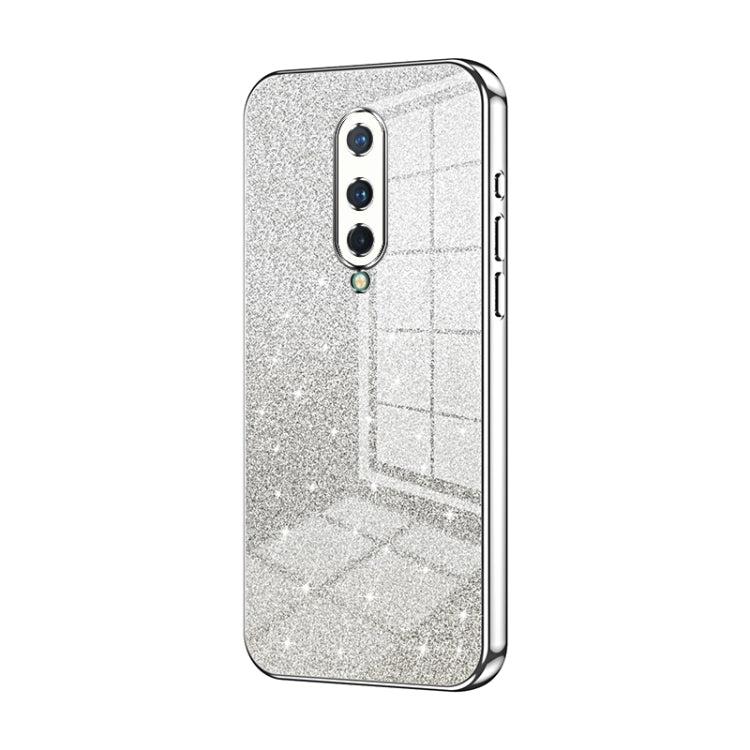 Gradient Glitter Powder Electroplated Phone Case, For OnePlus 8