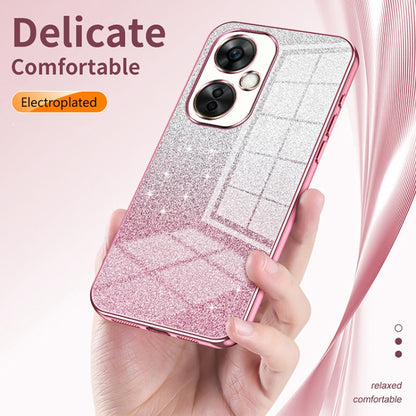 Gradient Glitter Powder Electroplated Phone Case, For OnePlus 8