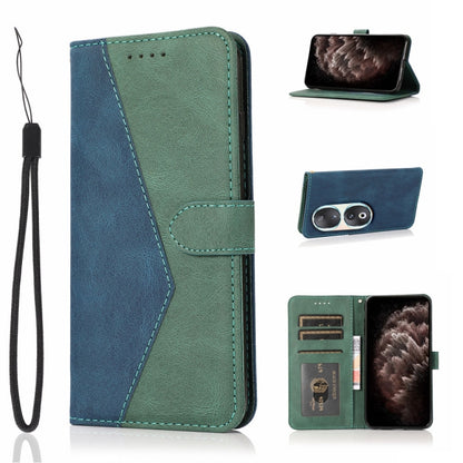 Dual-color Stitching Leather Phone Case, For Honor 90