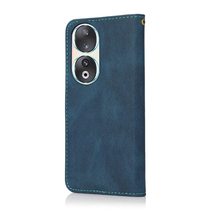 Dual-color Stitching Leather Phone Case, For Honor 90
