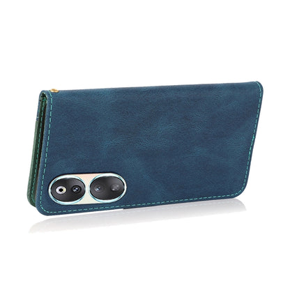 Dual-color Stitching Leather Phone Case, For Honor 90