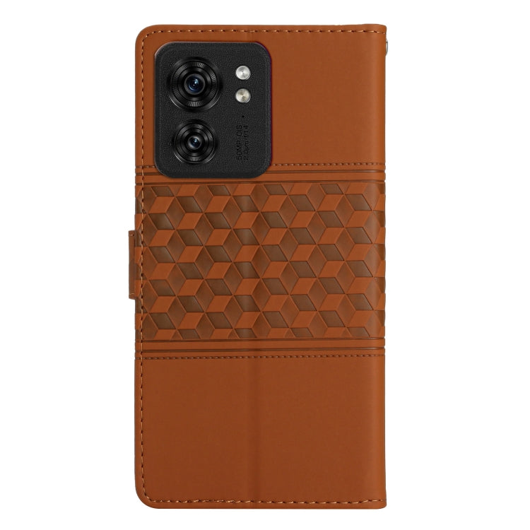 Diamond Embossed Skin Feel Leather Phone Case, For Motorola Edge 40