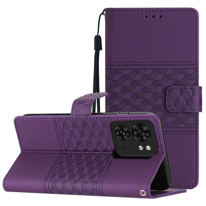 Diamond Embossed Skin Feel Leather Phone Case, For Motorola Edge 40