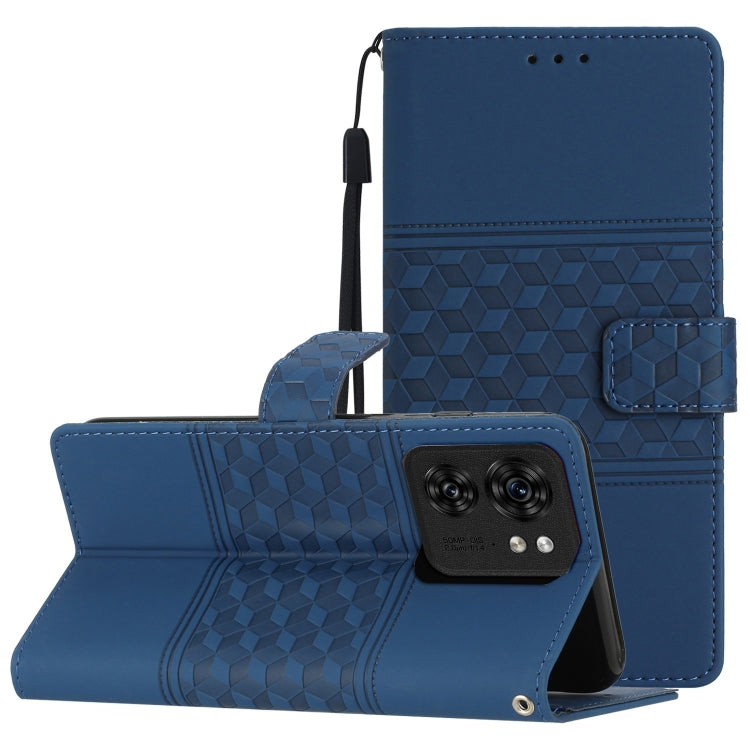 Diamond Embossed Skin Feel Leather Phone Case, For Motorola Edge 40