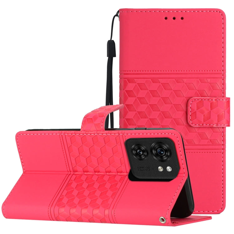 Diamond Embossed Skin Feel Leather Phone Case, For Motorola Edge 40
