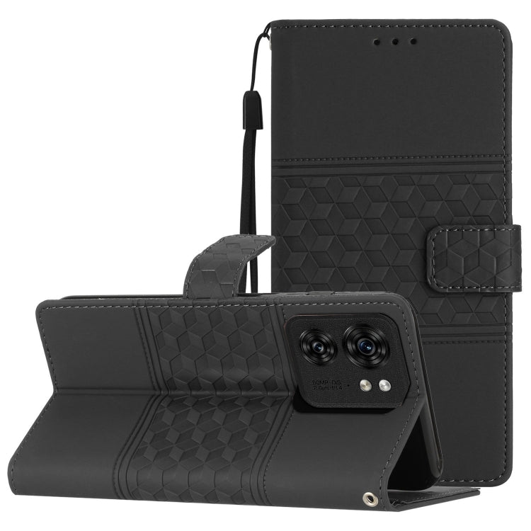 Diamond Embossed Skin Feel Leather Phone Case, For Motorola Edge 40