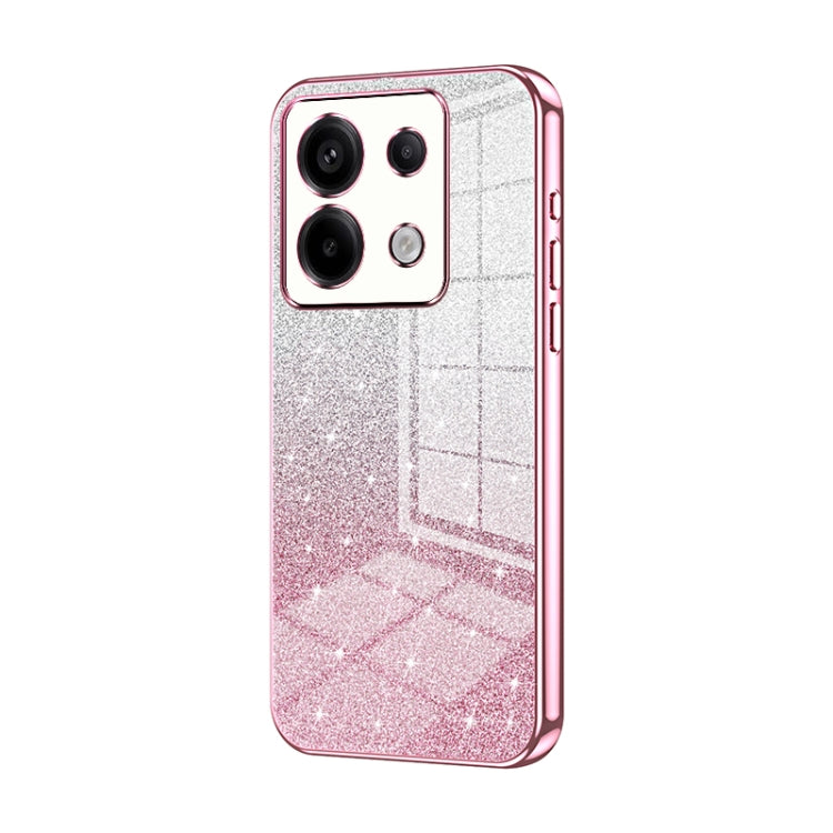 Gradient Glitter Powder Electroplated Phone Case, For Redmi Note 14 5G, For Redmi Note 14 Pro+ 5G, For Redmi 14R, For Redmi Note 14 Pro 5G, For Redmi K70 Ultra, For Xiaomi Redmi Note 13 Pro 4G, For Xiaomi Redmi Note 13 4G, For Xiaomi Redmi Note 13 5G  ...