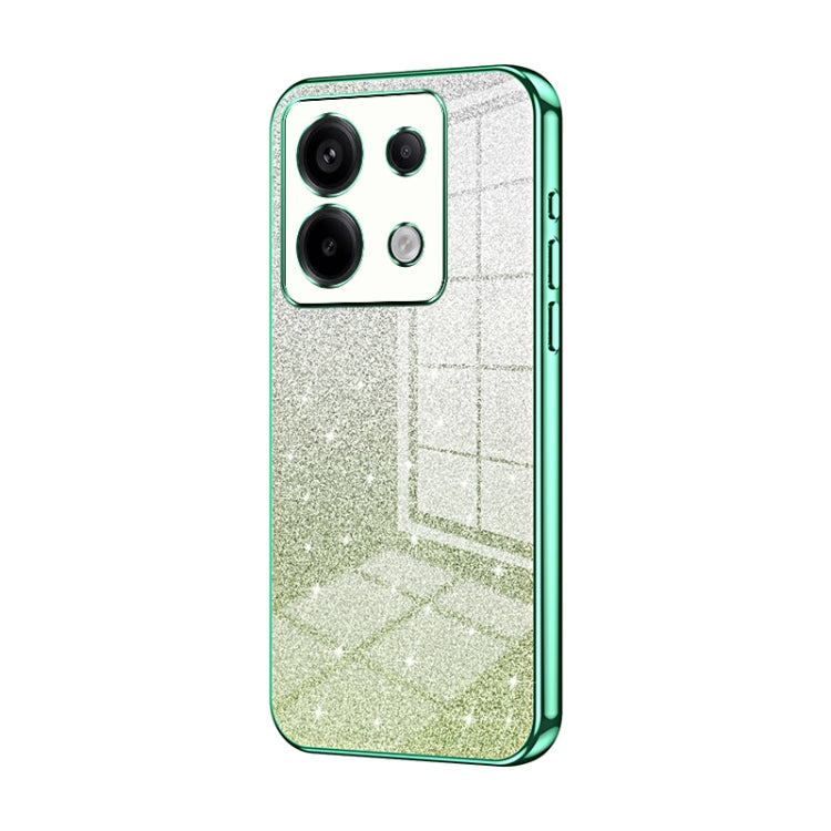 Gradient Glitter Powder Electroplated Phone Case, For Redmi Note 14 5G, For Redmi Note 14 Pro+ 5G, For Redmi 14R, For Redmi Note 14 Pro 5G, For Redmi K70 Ultra, For Xiaomi Redmi Note 13 Pro 4G, For Xiaomi Redmi Note 13 4G, For Xiaomi Redmi Note 13 5G  ...