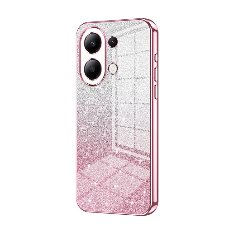 Gradient Glitter Powder Electroplated Phone Case, For Redmi Note 14 5G, For Redmi Note 14 Pro+ 5G, For Redmi 14R, For Redmi Note 14 Pro 5G, For Redmi K70 Ultra, For Xiaomi Redmi Note 13 Pro 4G, For Xiaomi Redmi Note 13 4G, For Xiaomi Redmi Note 13 5G  ...