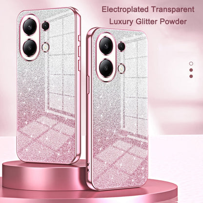Gradient Glitter Powder Electroplated Phone Case, For Redmi Note 14 5G, For Redmi Note 14 Pro+ 5G, For Redmi 14R, For Redmi Note 14 Pro 5G, For Redmi K70 Ultra, For Xiaomi Redmi Note 13 Pro 4G, For Xiaomi Redmi Note 13 4G, For Xiaomi Redmi Note 13 5G  ...