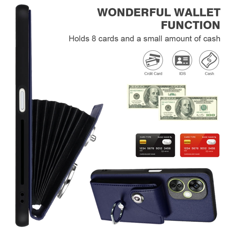 Organ Card Bag Ring Holder PU Phone Case with Lanyard, For OnePlus Nord CE 3 Lite