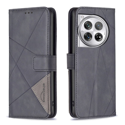 BF05 Magnetic Buckle Rhombus Texture Leather Phone Case, For OnePlus 13, For OnePlus Nord 4, For OnePlus Nord CE4 Lite Global, For OnePlus 12R, For OnePlus 12 5G