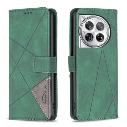 BF05 Magnetic Buckle Rhombus Texture Leather Phone Case, For OnePlus 13, For OnePlus Nord 4, For OnePlus Nord CE4 Lite Global, For OnePlus 12R, For OnePlus 12 5G