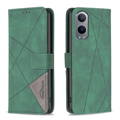 BF05 Magnetic Buckle Rhombus Texture Leather Phone Case, For OnePlus 13, For OnePlus Nord 4, For OnePlus Nord CE4 Lite Global, For OnePlus 12R, For OnePlus 12 5G
