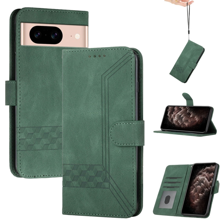 Cubic Skin Feel Flip Leather Phone Case, For Google Pixel 11a, For Google Pixel 10a, For Google Pixel 10 Pro XL, For Google Pixel 10 / Pixel 10 Pro, For Google Pixel 9a, For Google Pixel 9 Pro, For Google Pixel 9, For Google Pixel 8a