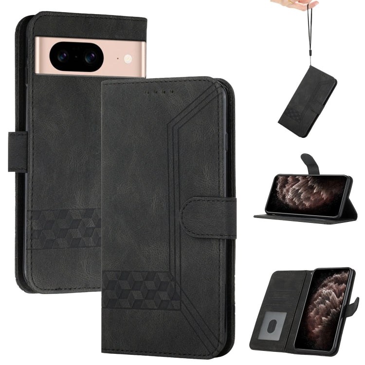 Cubic Skin Feel Flip Leather Phone Case, For Google Pixel 11a, For Google Pixel 10a, For Google Pixel 10 Pro XL, For Google Pixel 10 / Pixel 10 Pro, For Google Pixel 9a, For Google Pixel 9 Pro, For Google Pixel 9, For Google Pixel 8a