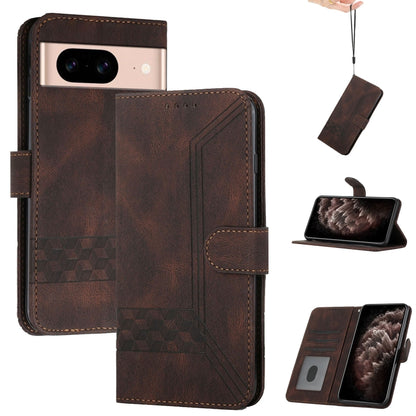 Cubic Skin Feel Flip Leather Phone Case, For Google Pixel 11a, For Google Pixel 10a, For Google Pixel 10 Pro XL, For Google Pixel 10 / Pixel 10 Pro, For Google Pixel 9a, For Google Pixel 9 Pro, For Google Pixel 9, For Google Pixel 8a