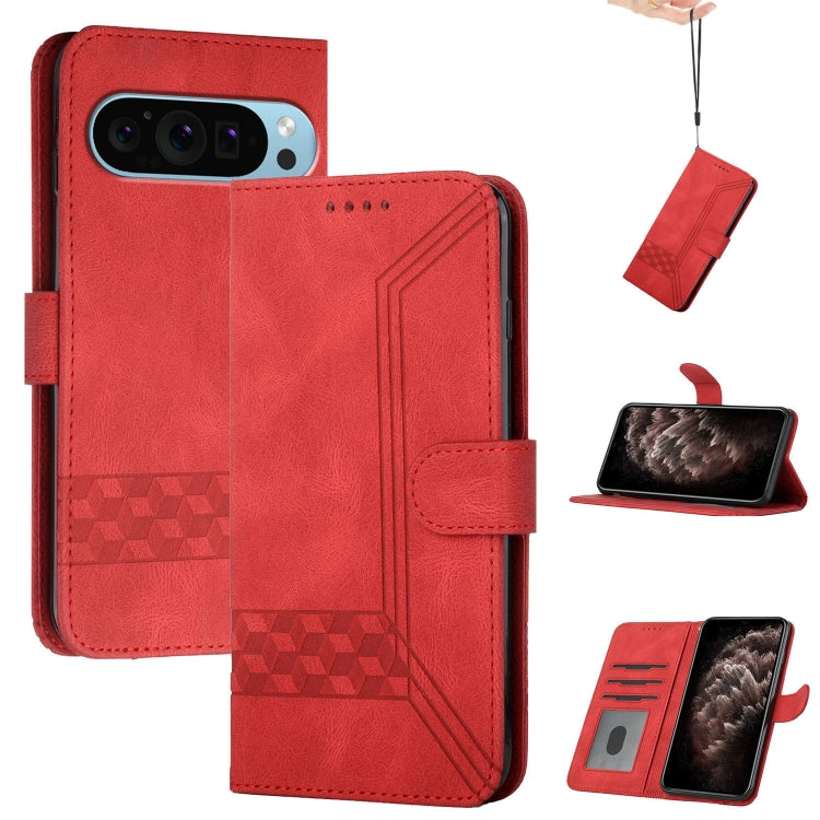Cubic Skin Feel Flip Leather Phone Case, For Google Pixel 11a, For Google Pixel 10a, For Google Pixel 10 Pro XL, For Google Pixel 10 / Pixel 10 Pro, For Google Pixel 9a, For Google Pixel 9 Pro, For Google Pixel 9, For Google Pixel 8a