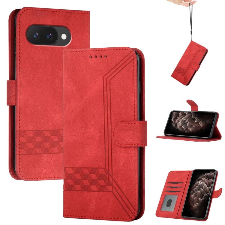Cubic Skin Feel Flip Leather Phone Case, For Google Pixel 11a, For Google Pixel 10a, For Google Pixel 10 Pro XL, For Google Pixel 10 / Pixel 10 Pro, For Google Pixel 9a, For Google Pixel 9 Pro, For Google Pixel 9, For Google Pixel 8a