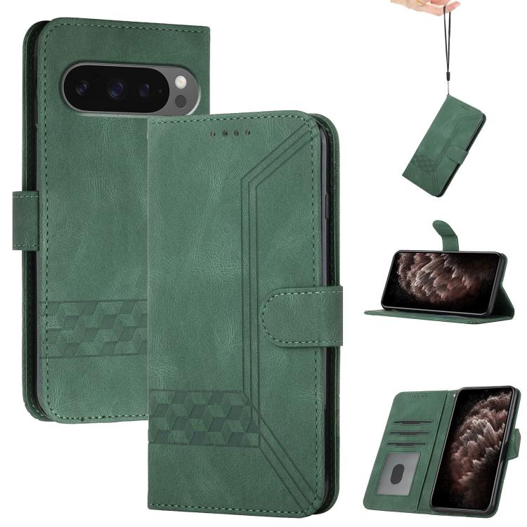 Cubic Skin Feel Flip Leather Phone Case, For Google Pixel 11a, For Google Pixel 10a, For Google Pixel 10 Pro XL, For Google Pixel 10 / Pixel 10 Pro, For Google Pixel 9a, For Google Pixel 9 Pro, For Google Pixel 9, For Google Pixel 8a