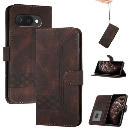 Cubic Skin Feel Flip Leather Phone Case, For Google Pixel 11a, For Google Pixel 10a, For Google Pixel 10 Pro XL, For Google Pixel 10 / Pixel 10 Pro, For Google Pixel 9a, For Google Pixel 9 Pro, For Google Pixel 9, For Google Pixel 8a