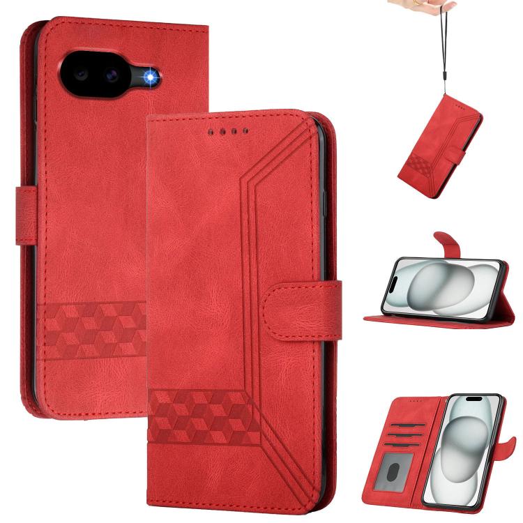 Cubic Skin Feel Flip Leather Phone Case, For Google Pixel 11a, For Google Pixel 10a, For Google Pixel 10 Pro XL, For Google Pixel 10 / Pixel 10 Pro, For Google Pixel 9a, For Google Pixel 9 Pro, For Google Pixel 9, For Google Pixel 8a