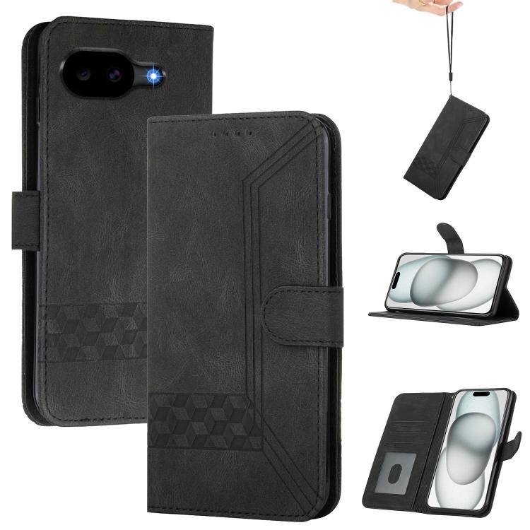 Cubic Skin Feel Flip Leather Phone Case, For Google Pixel 11a, For Google Pixel 10a, For Google Pixel 10 Pro XL, For Google Pixel 10 / Pixel 10 Pro, For Google Pixel 9a, For Google Pixel 9 Pro, For Google Pixel 9, For Google Pixel 8a