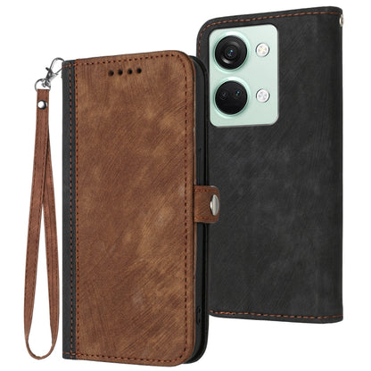 Side Buckle Double Fold Hand Strap Leather Phone Case, For OnePlus Turbo 6 / 6V, For OnePlus Ace 6, For OnePlus 15, For OnePlus 13T, For OnePlus Ace 5 / 13R Global, For OnePlus 12, For OnePlus Ace 2V