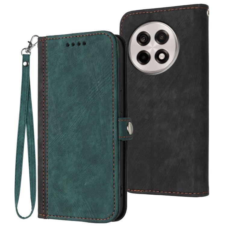 Side Buckle Double Fold Hand Strap Leather Phone Case, For OnePlus Turbo 6 / 6V, For OnePlus Ace 6, For OnePlus 15, For OnePlus 13T, For OnePlus Ace 5 / 13R Global, For OnePlus 12, For OnePlus Ace 2V