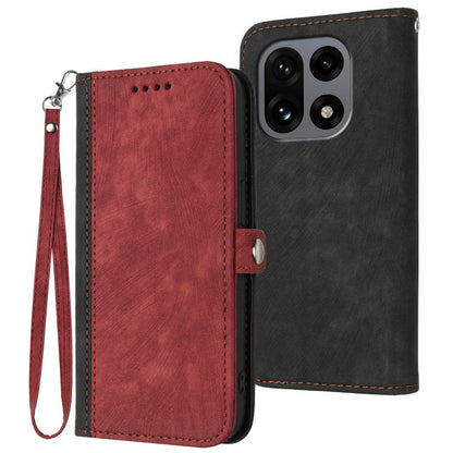 Side Buckle Double Fold Hand Strap Leather Phone Case, For OnePlus Turbo 6 / 6V, For OnePlus Ace 6, For OnePlus 15, For OnePlus 13T, For OnePlus Ace 5 / 13R Global, For OnePlus 12, For OnePlus Ace 2V