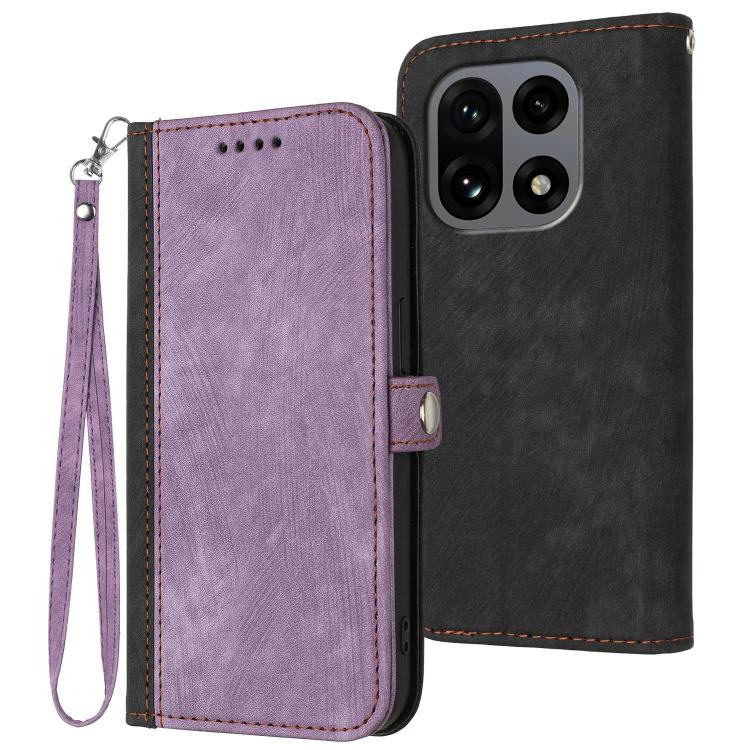 Side Buckle Double Fold Hand Strap Leather Phone Case, For OnePlus Turbo 6 / 6V, For OnePlus Ace 6, For OnePlus 15, For OnePlus 13T, For OnePlus Ace 5 / 13R Global, For OnePlus 12, For OnePlus Ace 2V