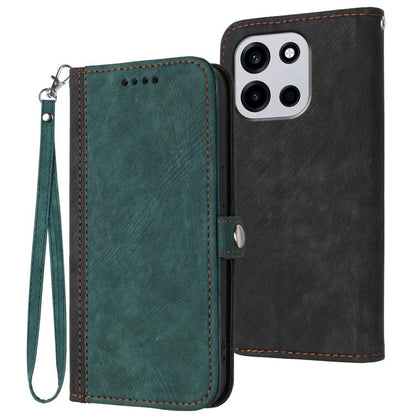 Side Buckle Double Fold Hand Strap Leather Phone Case, For OnePlus Turbo 6 / 6V, For OnePlus Ace 6, For OnePlus 15, For OnePlus 13T, For OnePlus Ace 5 / 13R Global, For OnePlus 12, For OnePlus Ace 2V