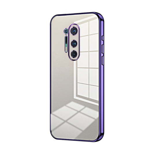 Transparent Plating Fine Hole Phone Case, For OnePlus 8 Pro, For OnePlus 8