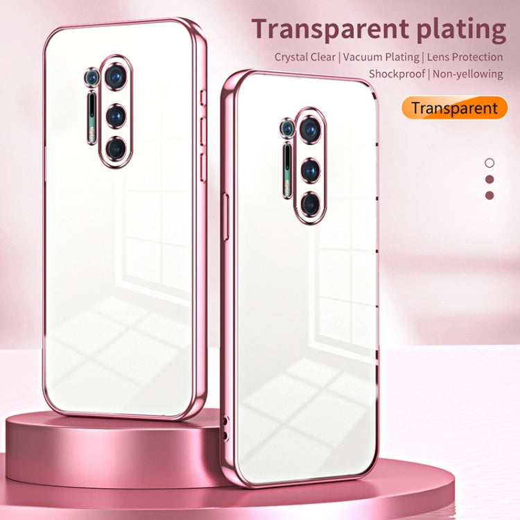Transparent Plating Fine Hole Phone Case, For OnePlus 8 Pro, For OnePlus 8