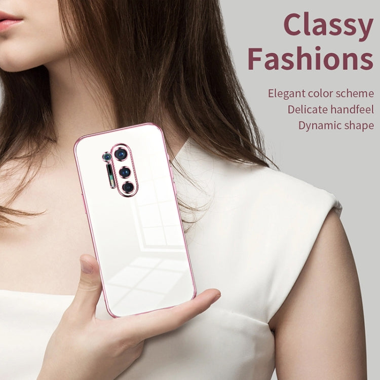 Transparent Plating Fine Hole Phone Case, For OnePlus 8 Pro, For OnePlus 8