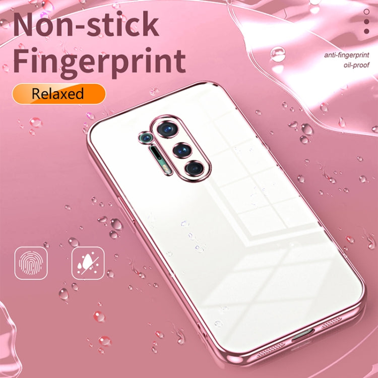 Transparent Plating Fine Hole Phone Case, For OnePlus 8 Pro, For OnePlus 8