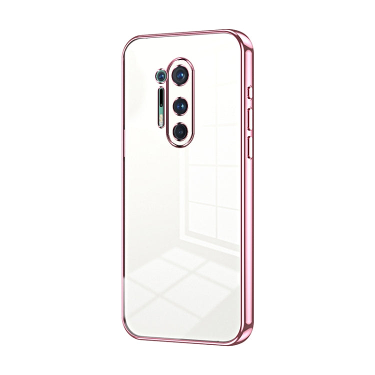 Transparent Plating Fine Hole Phone Case, For OnePlus 8 Pro, For OnePlus 8