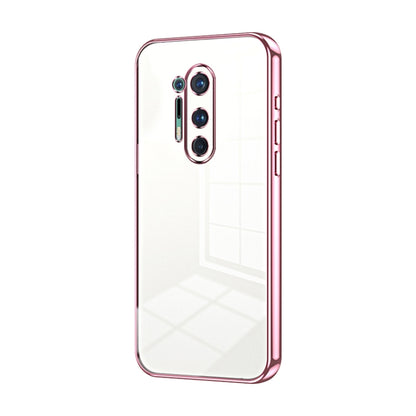 Transparent Plating Fine Hole Phone Case, For OnePlus 8 Pro, For OnePlus 8