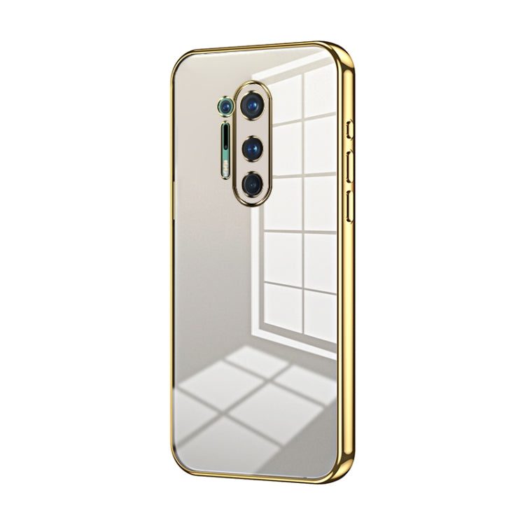 Transparent Plating Fine Hole Phone Case, For OnePlus 8 Pro, For OnePlus 8