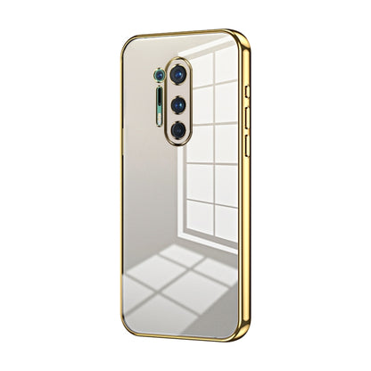 Transparent Plating Fine Hole Phone Case, For OnePlus 8 Pro, For OnePlus 8
