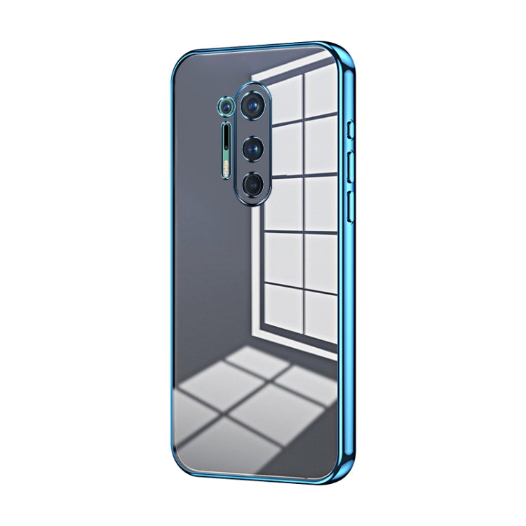 Transparent Plating Fine Hole Phone Case, For OnePlus 8 Pro, For OnePlus 8