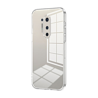 Transparent Plating Fine Hole Phone Case, For OnePlus 8 Pro, For OnePlus 8